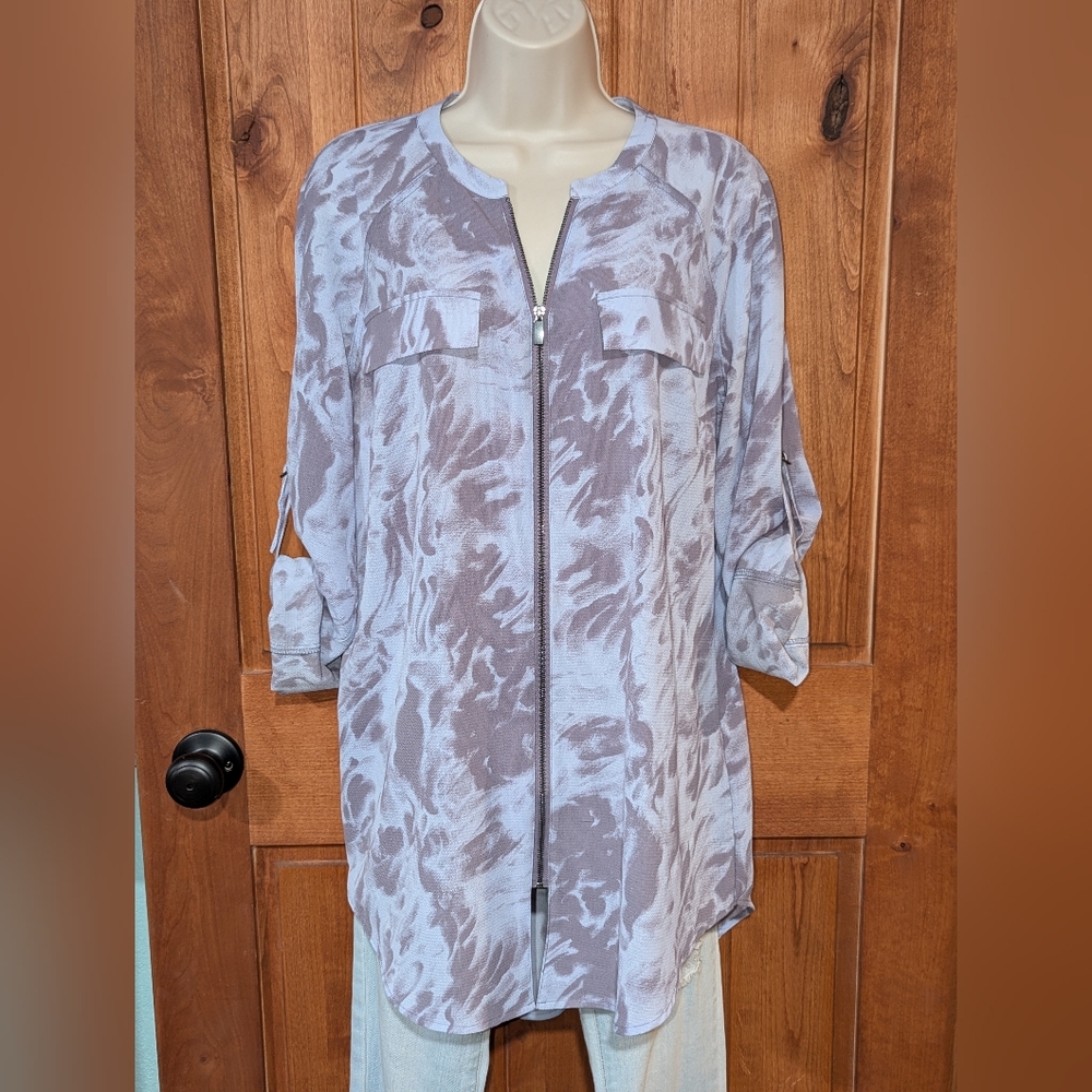 Rock & Republic‎ Purple Zipper Tunic Top
